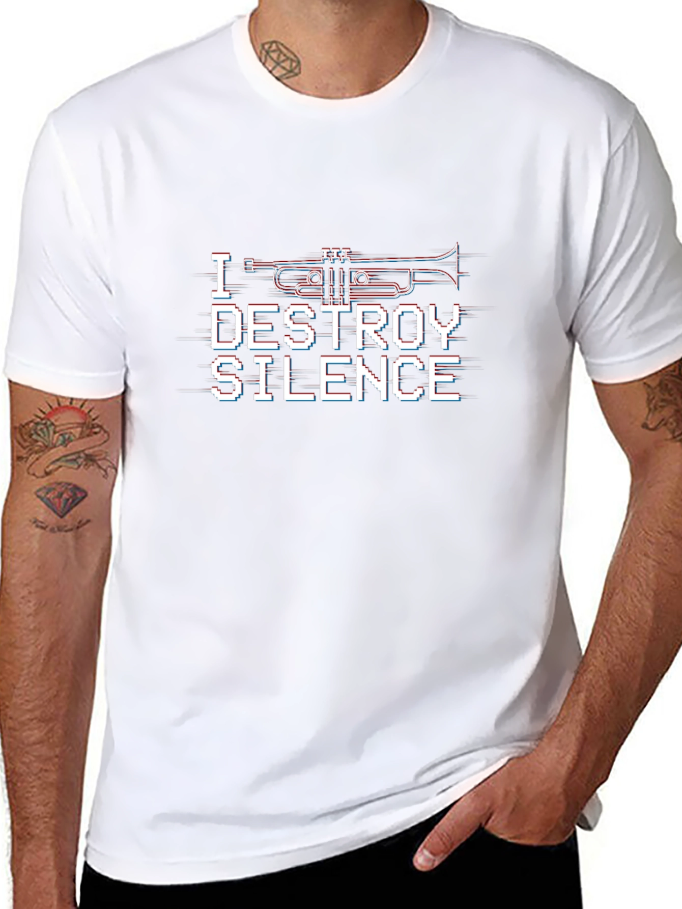 Camiseta Negra con Diseño I Destroy Silence