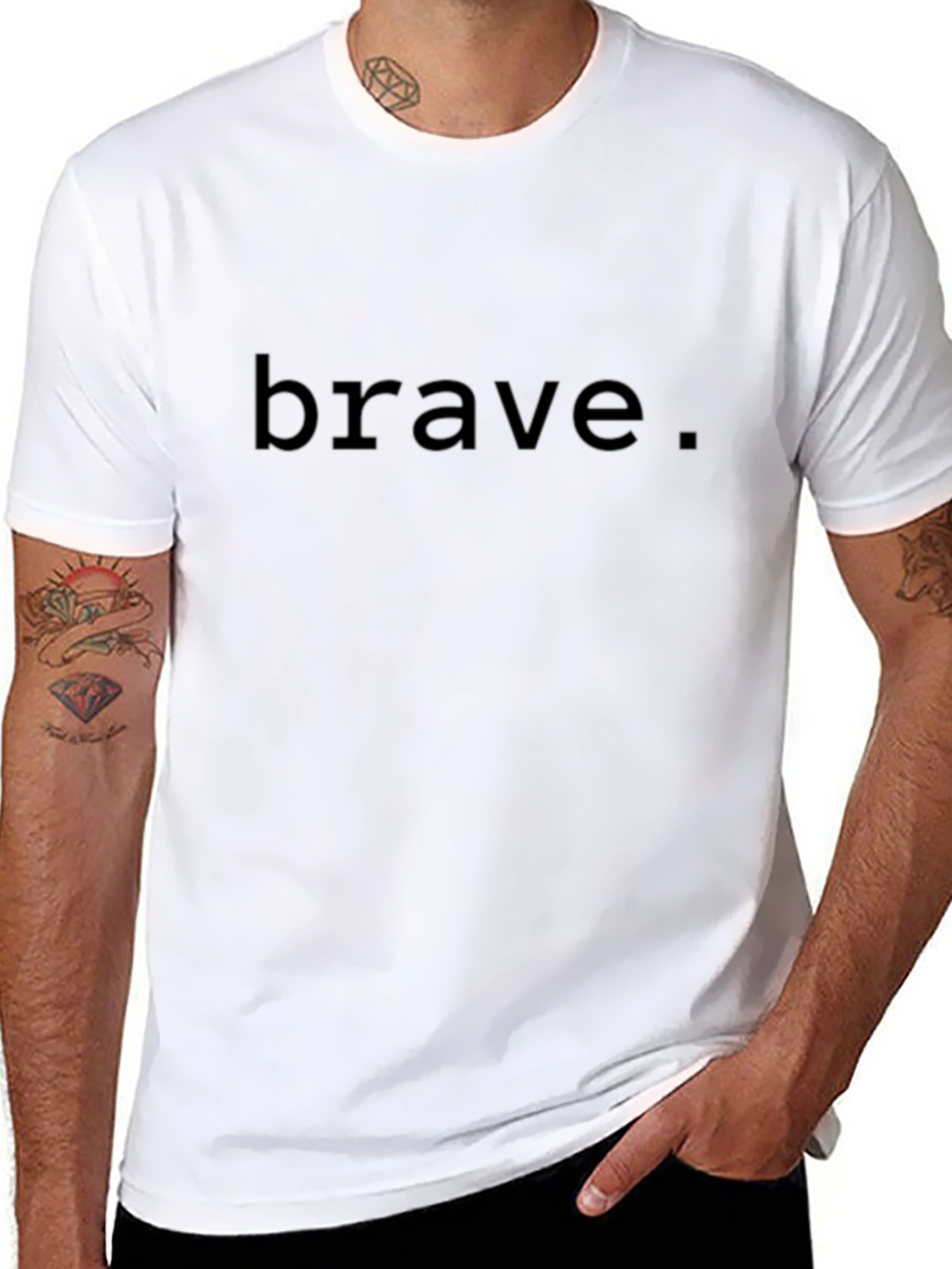 Camiseta Negra Brave para Hombre