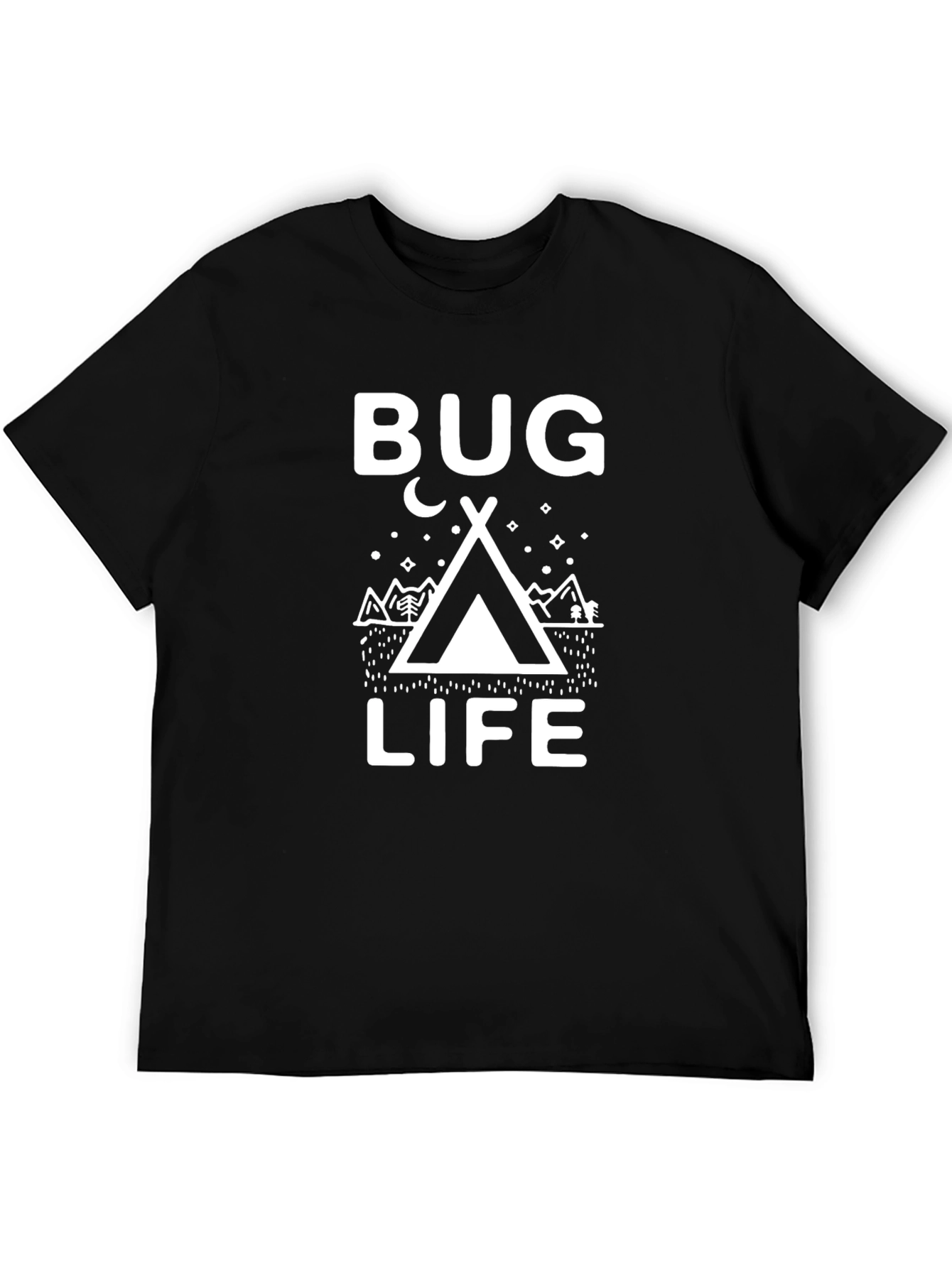 Camiseta Negra Bug Life para Aventureros Nocturnos