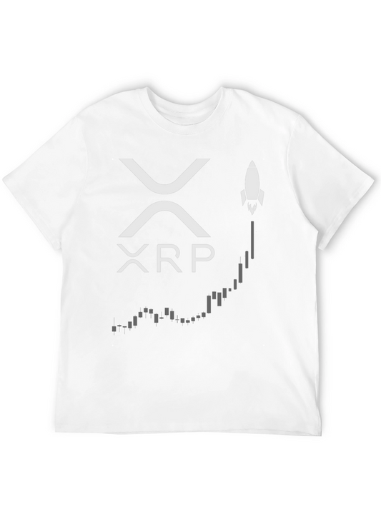 Camiseta Negra XRP Crypto Rocket Moon