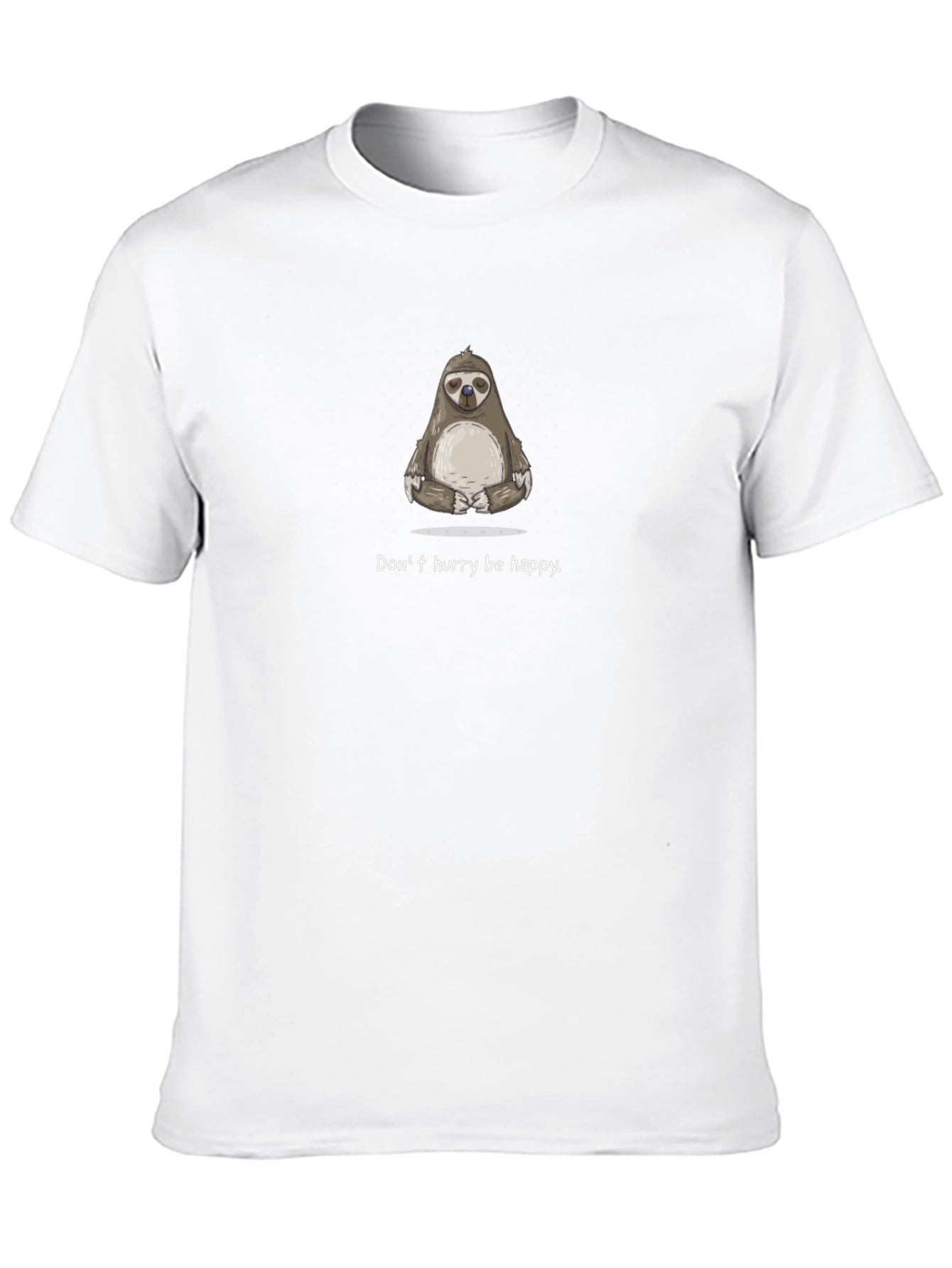 Camiseta Negra con Diseño de Perezoso Zen