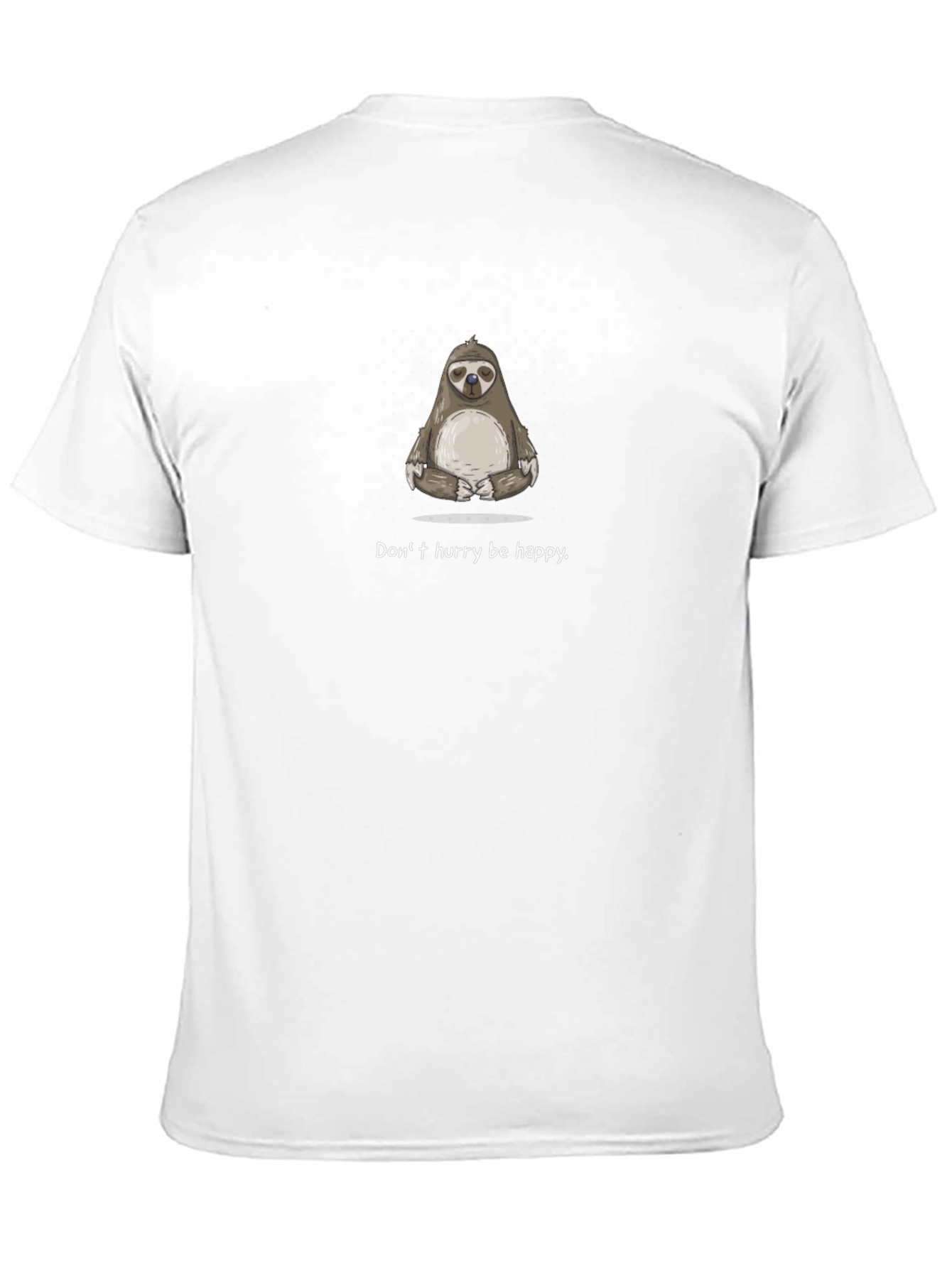 Camiseta Negra con Diseño de Perezoso Zen