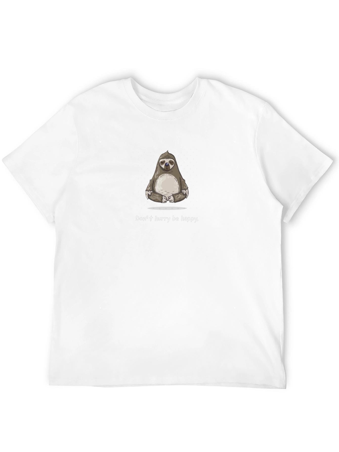 Camiseta Negra con Diseño de Perezoso Zen