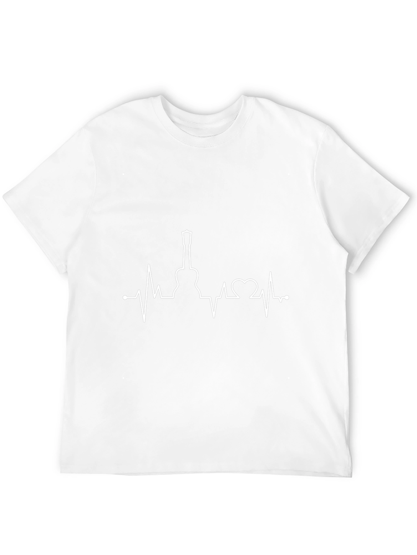 Camiseta Negra Ritmo Guitarra Hombre