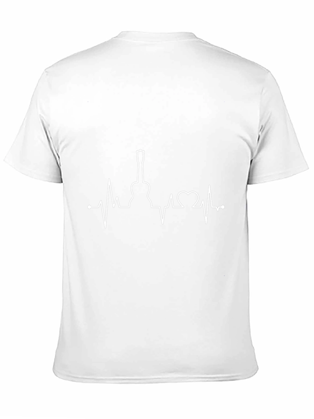 Camiseta Negra Ritmo Guitarra Hombre