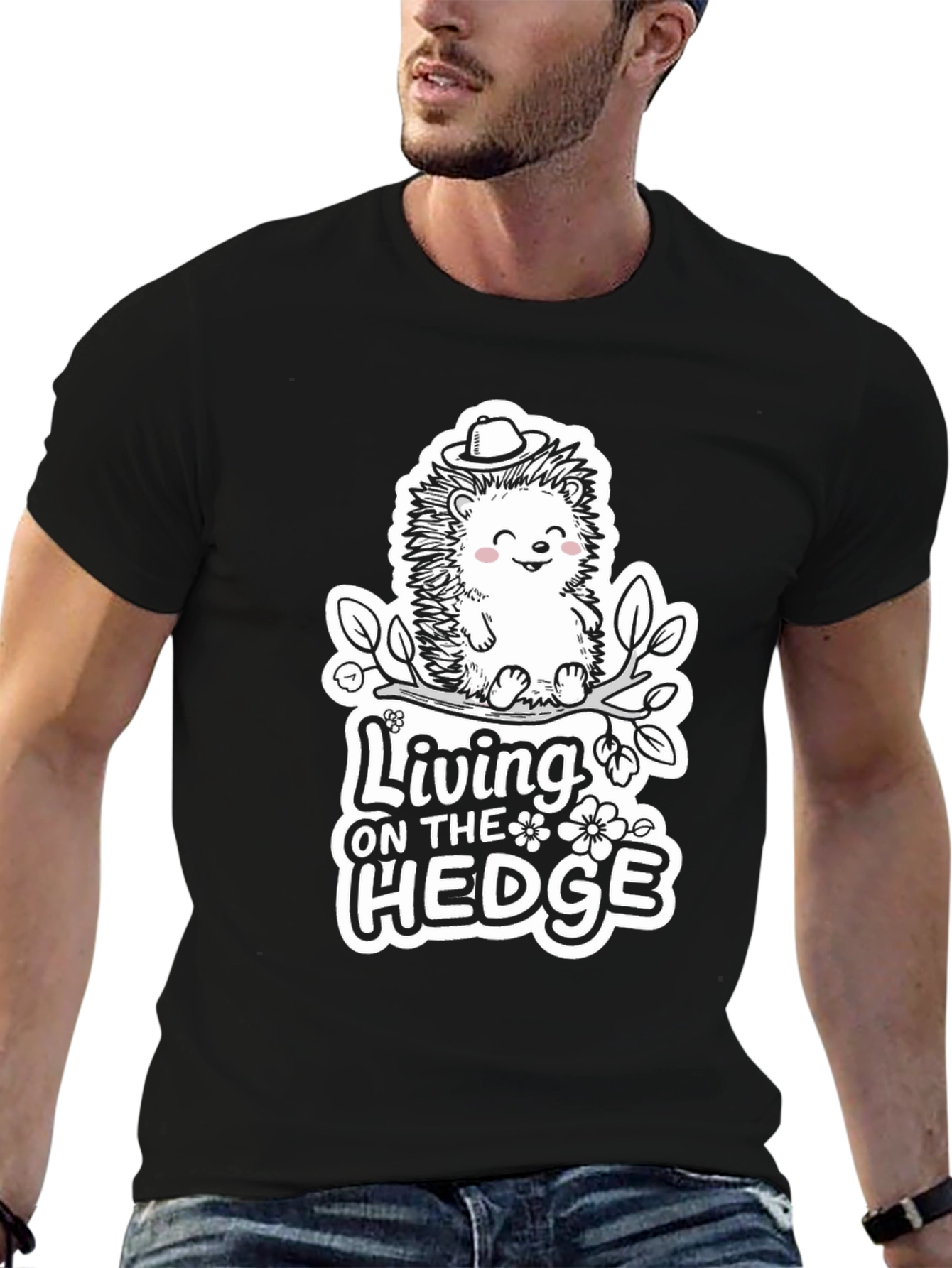 Camiseta Negra: Living on the Hedge