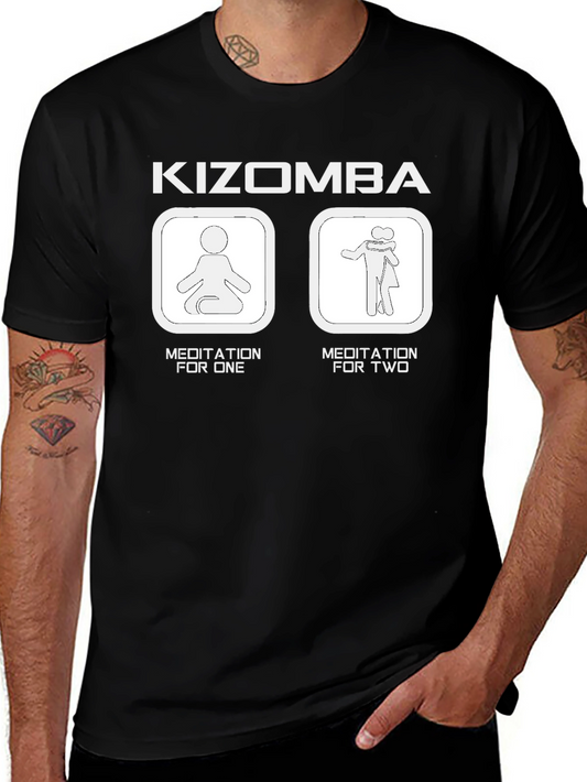 Camiseta Negra Kizomba: Meditación para Uno y para Dos