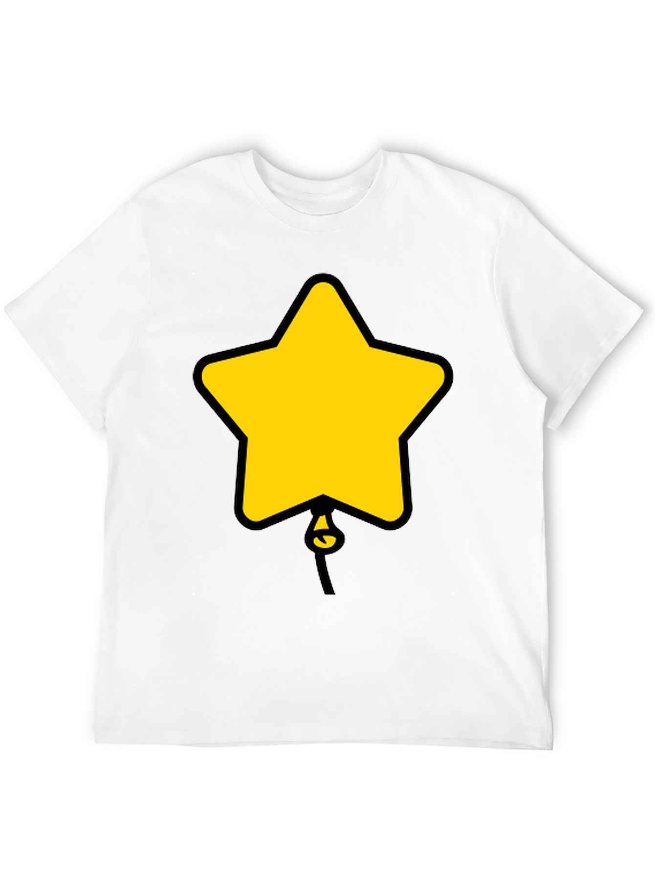 Camiseta Negra con Diseño de Estrella Globo