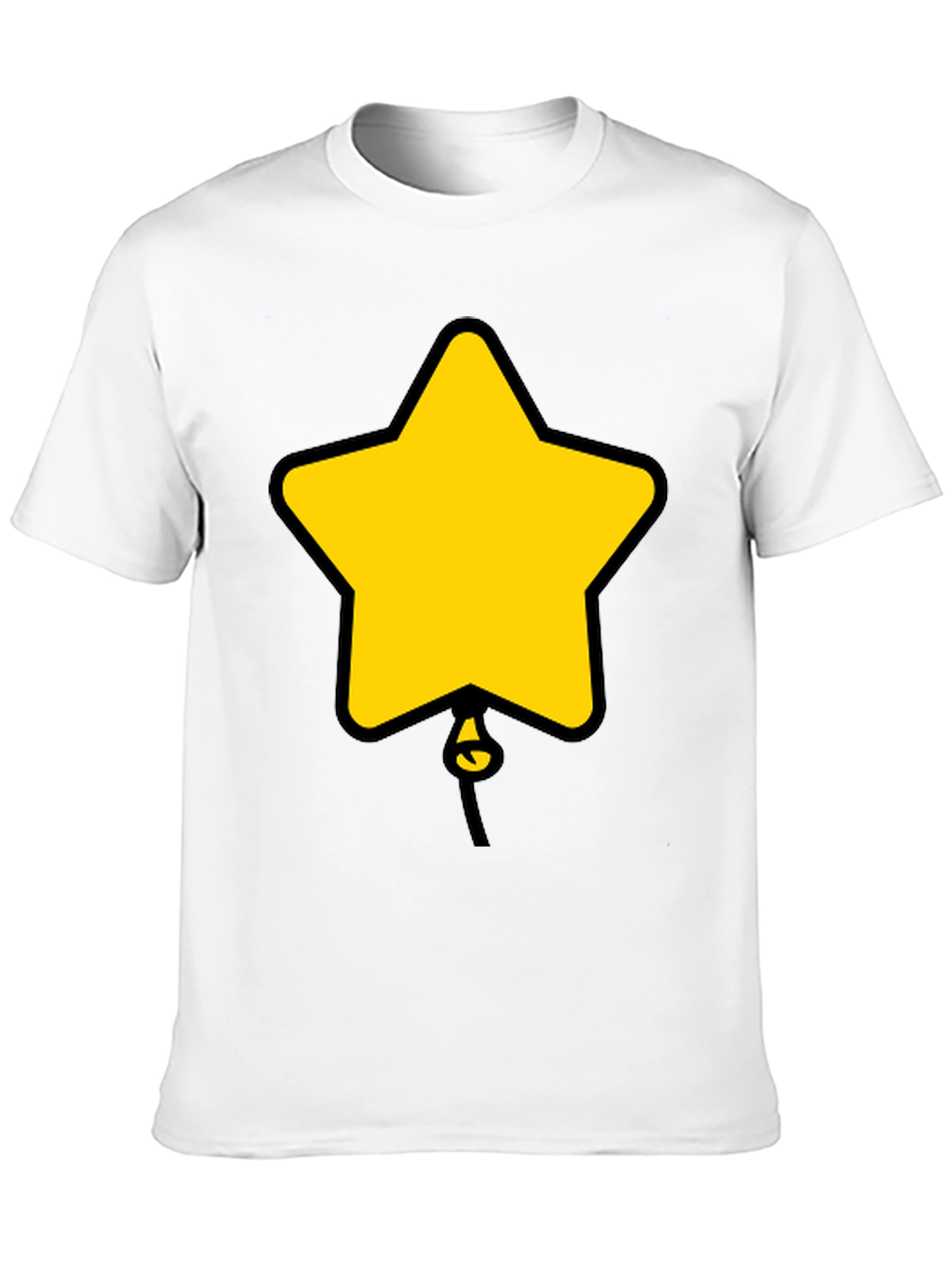 Camiseta Negra con Diseño de Estrella Globo