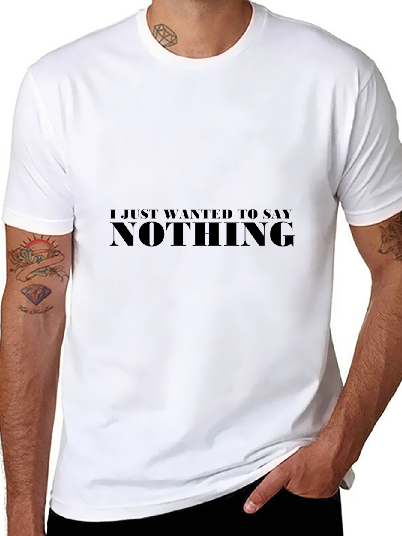 Camiseta Negra Hombre - Nothing