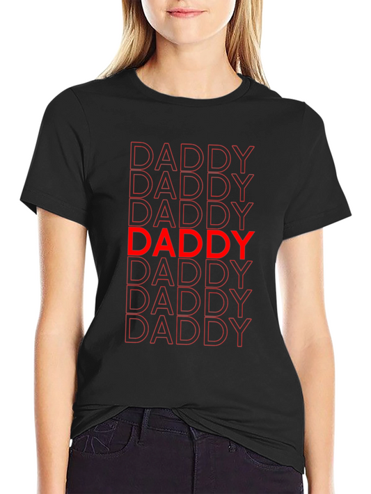 Camiseta Negra Daddy en Rojo - Estilo Urbano