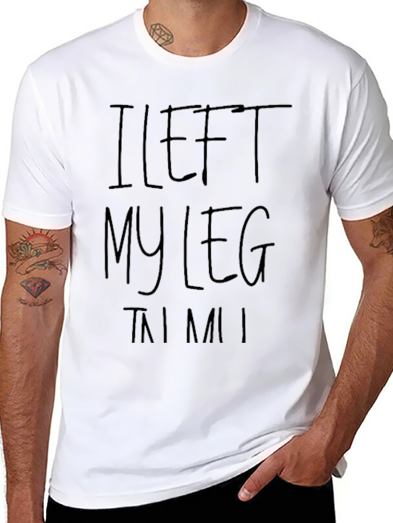 Camiseta Negra I Left My Leg In MIAMI