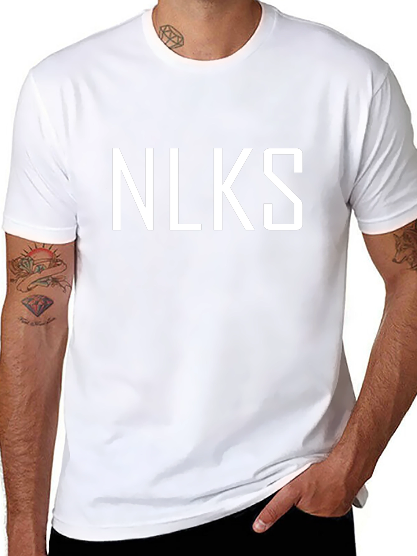 Camiseta Negra con Diseño NLKS para Hombre