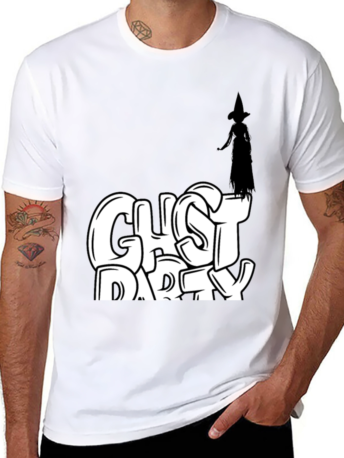 Camiseta Negra Ghost Party Halloween