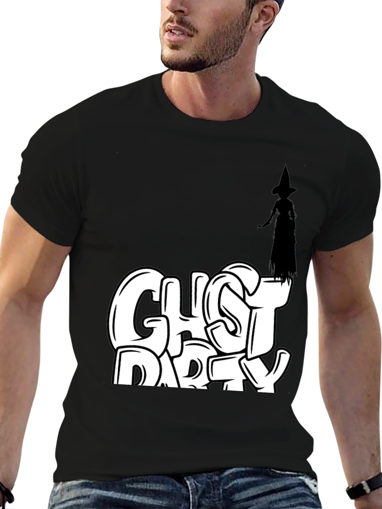 Camiseta Negra Ghost Party Halloween