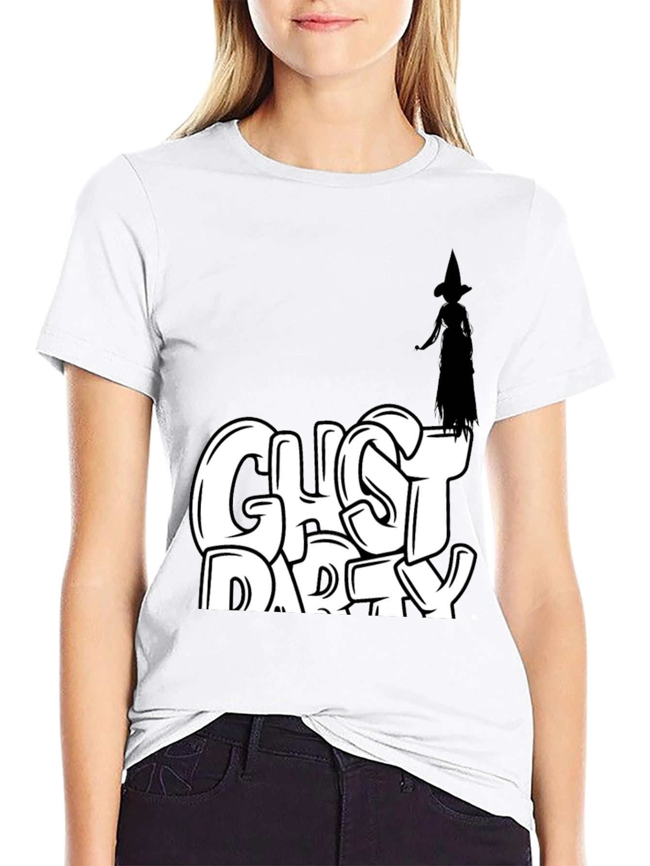 Camiseta Negra Ghost Party Halloween
