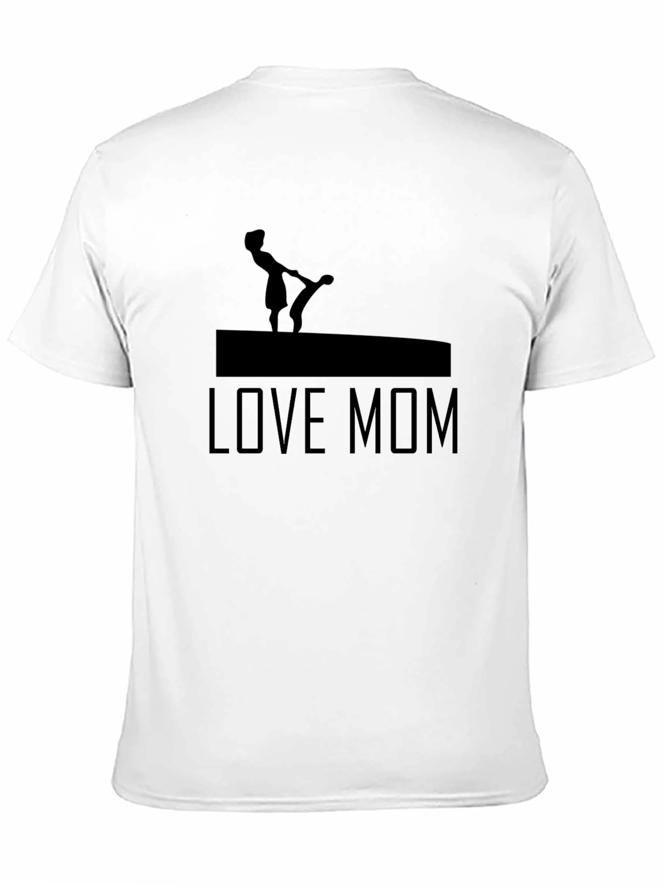 Camiseta Negra Love Mom para Hombre