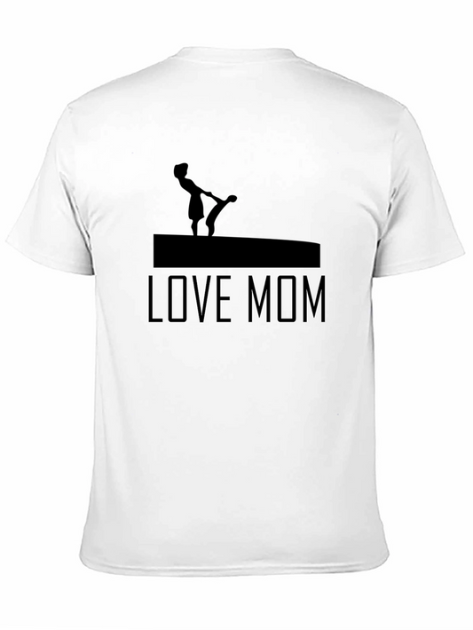 Camiseta Negra Love Mom para Hombre