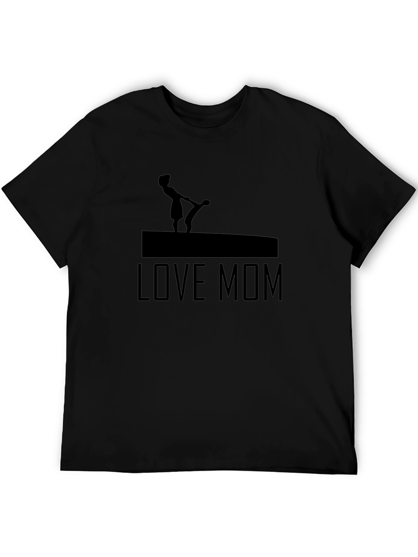 Camiseta Negra Love Mom para Hombre