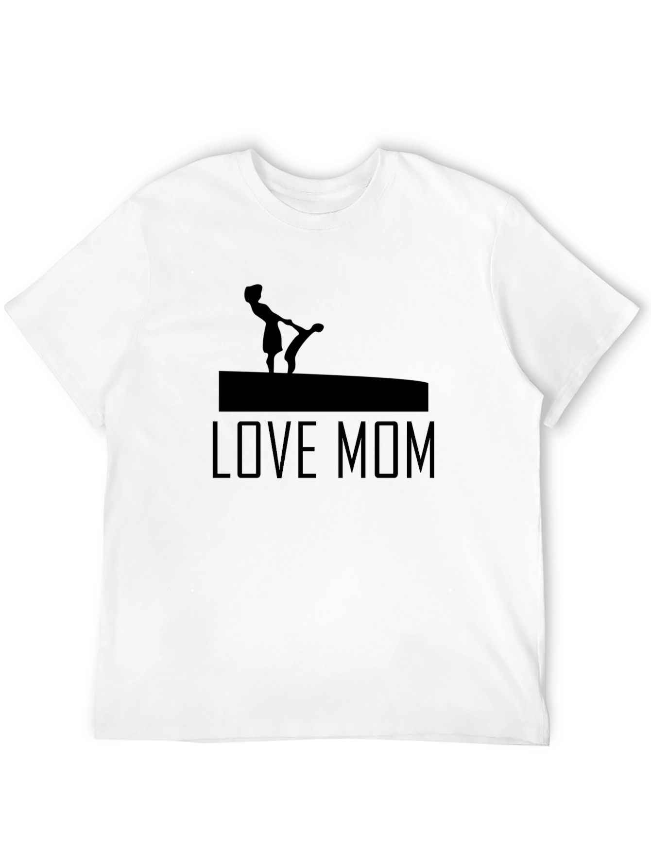 Camiseta Negra Love Mom para Hombre