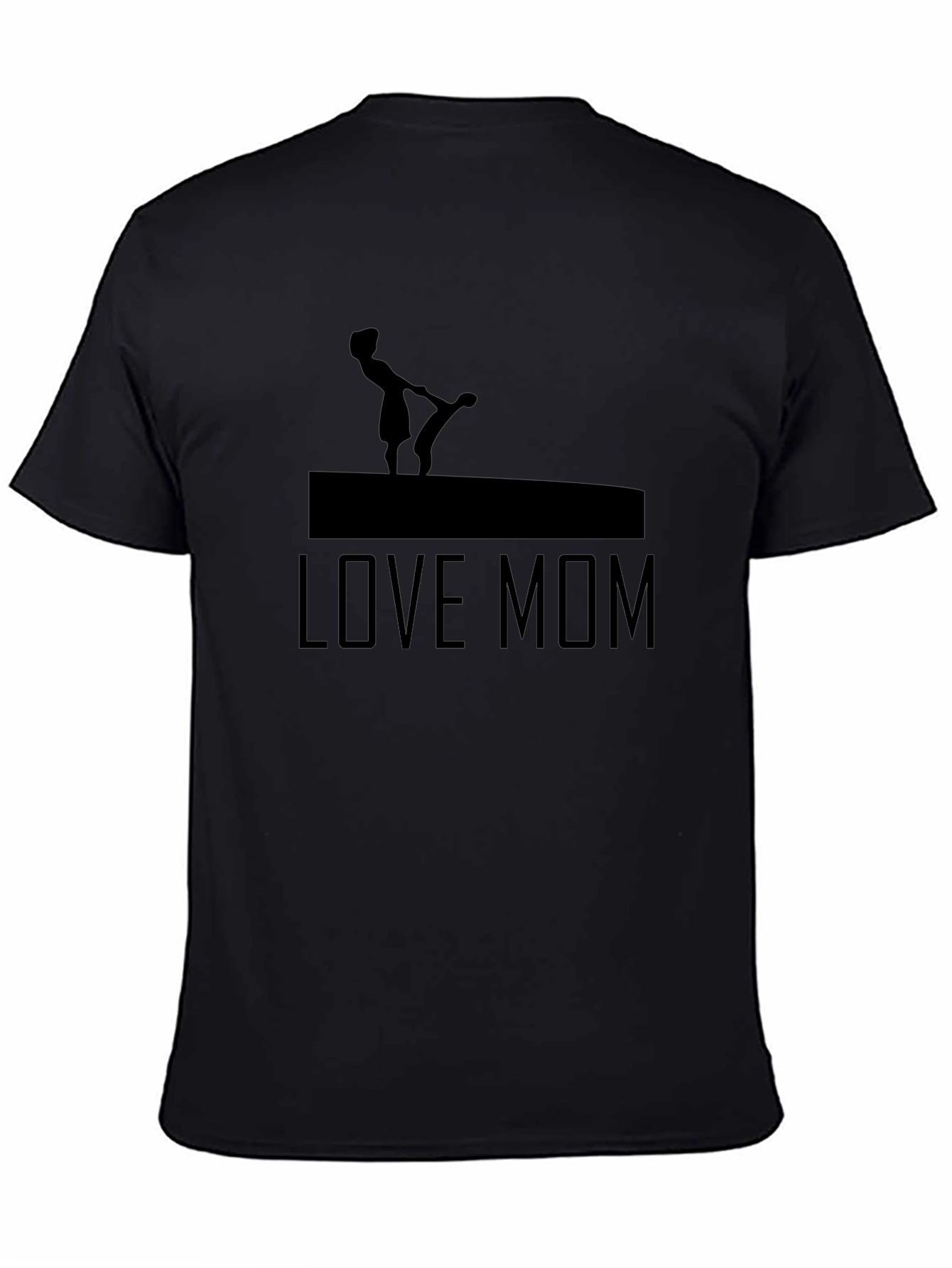 Camiseta Negra Love Mom para Hombre