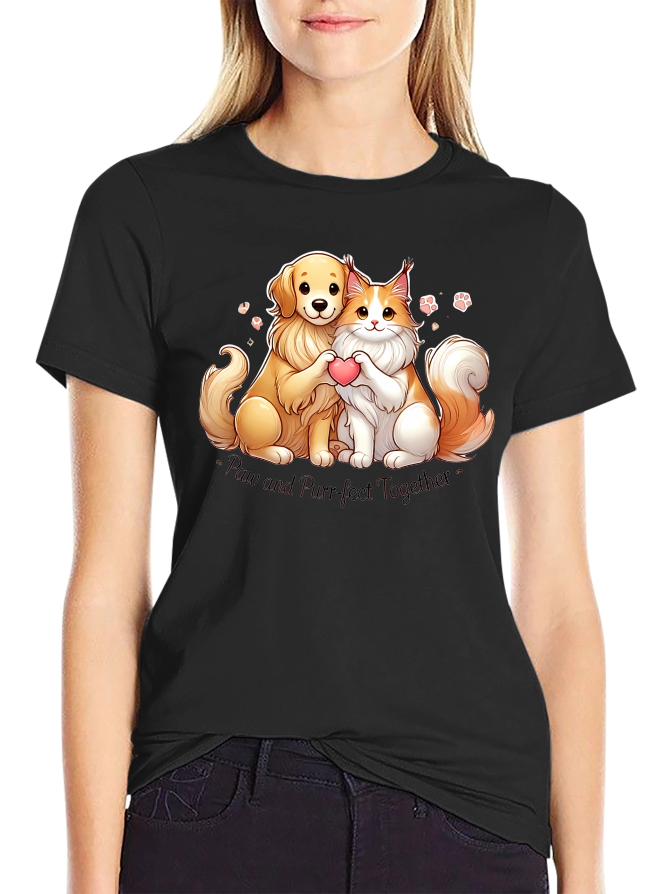 Camiseta Paw and Purr-fect Together