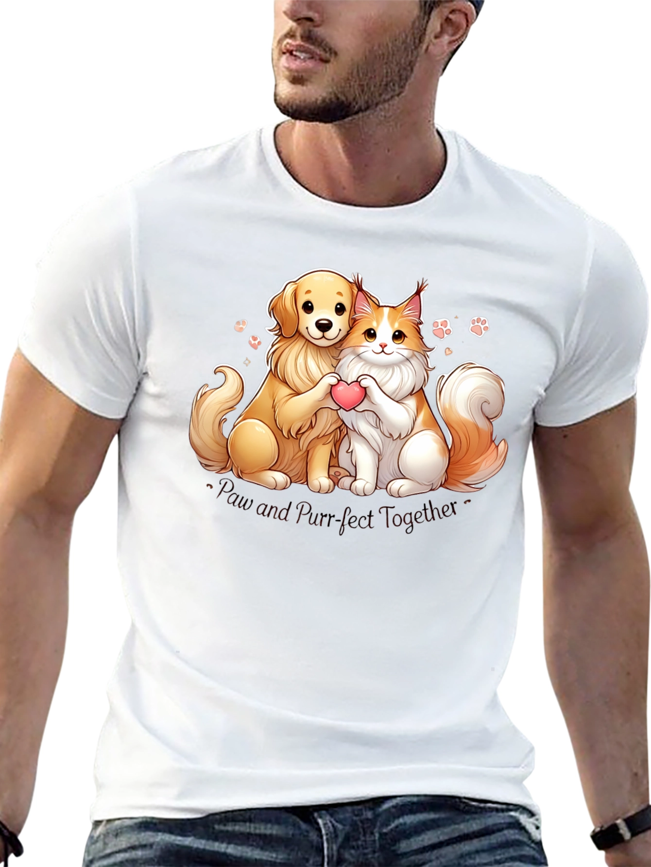 Camiseta Paw and Purr-fect Together
