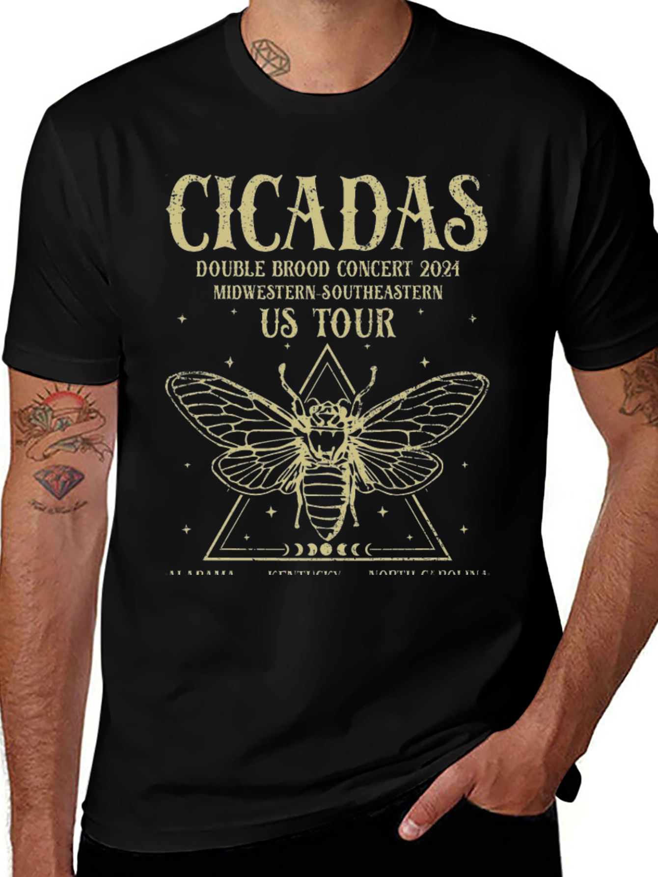 Camiseta Negra Cicadas Tour 2024