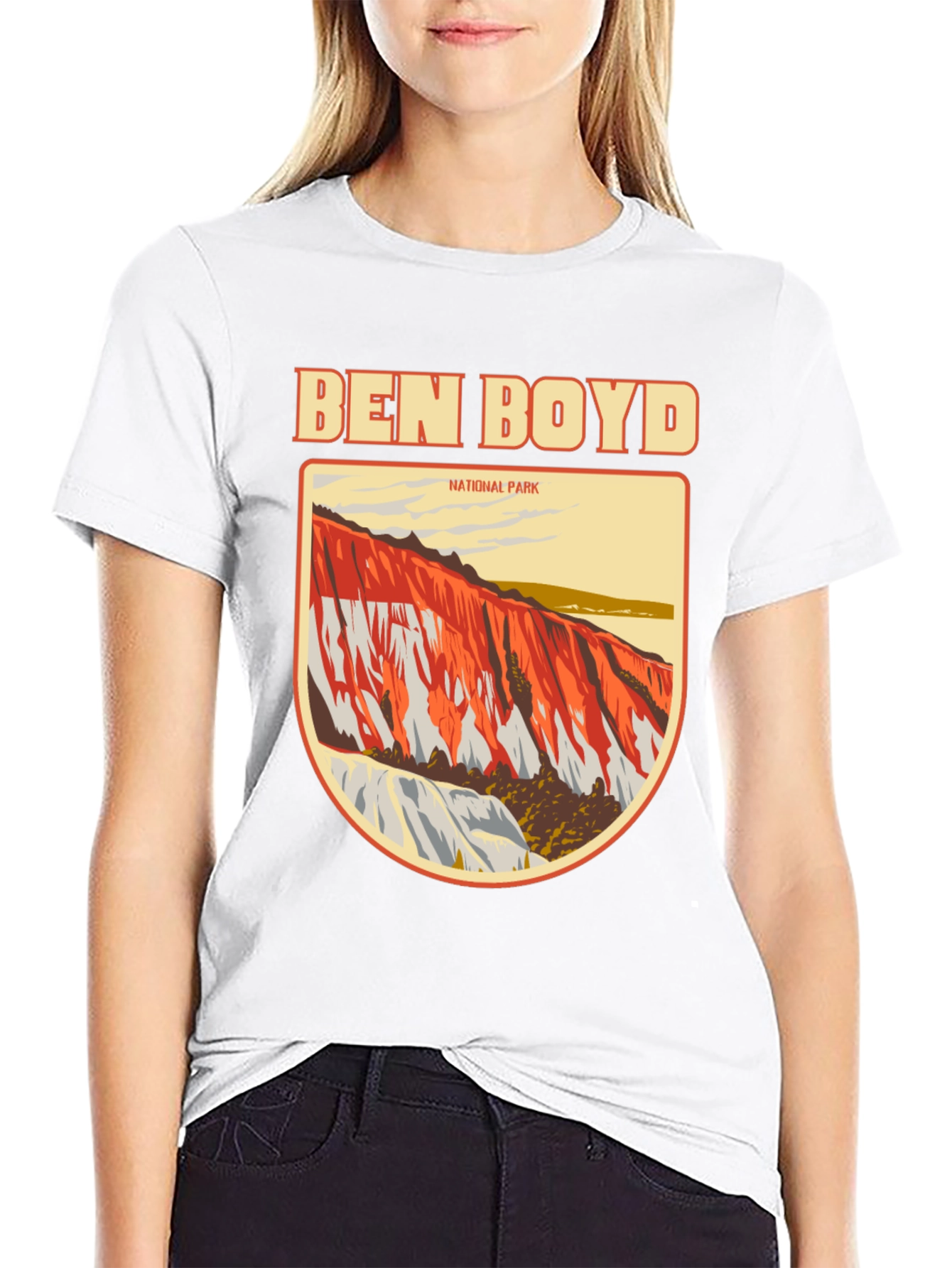 Camiseta Negra Ben Boyd National Park para Hombre