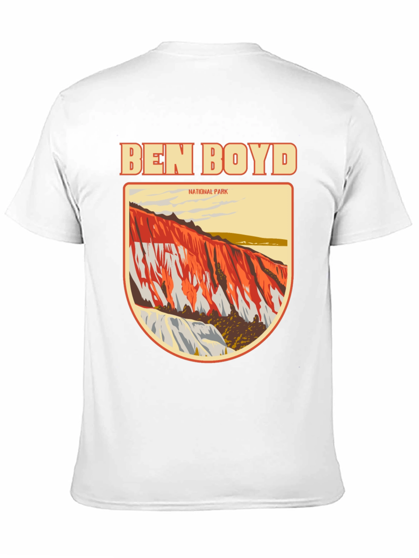Camiseta Negra Ben Boyd National Park para Hombre