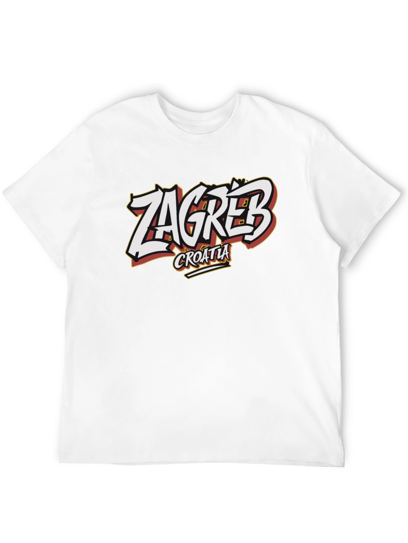 Camiseta Negra Zagreb Croacia Diseño Original