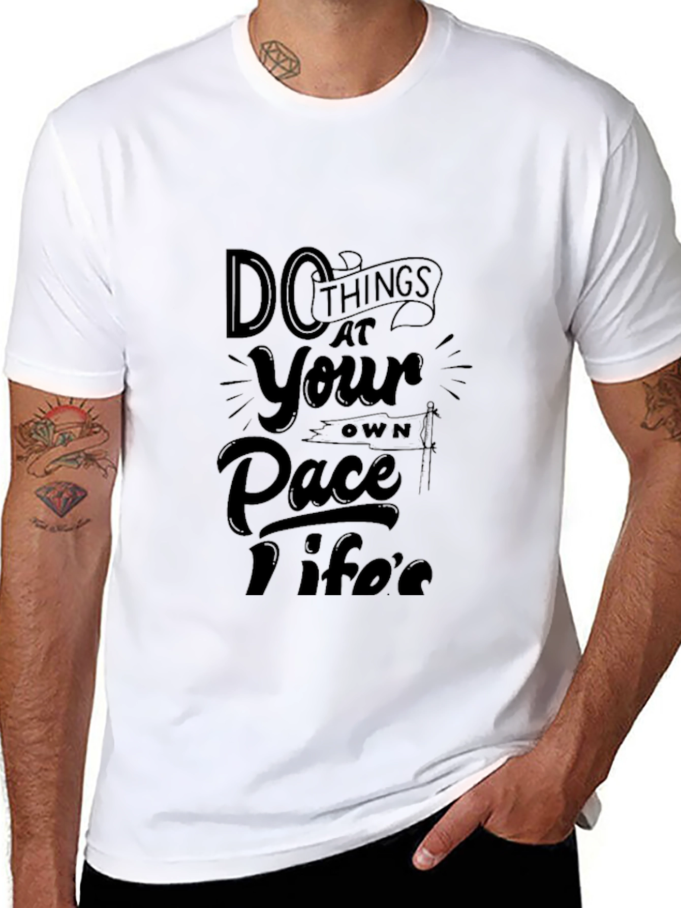Camiseta Negra con Diseño Motivacional Inspiradora