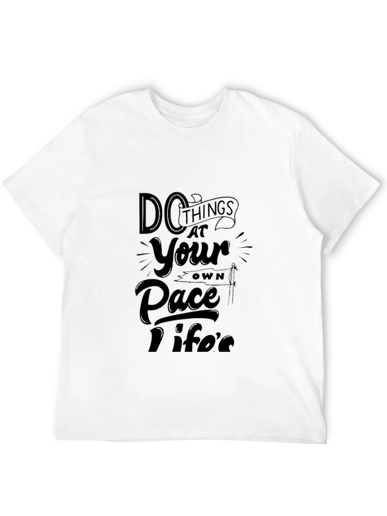 Camiseta Negra con Diseño Motivacional Inspiradora