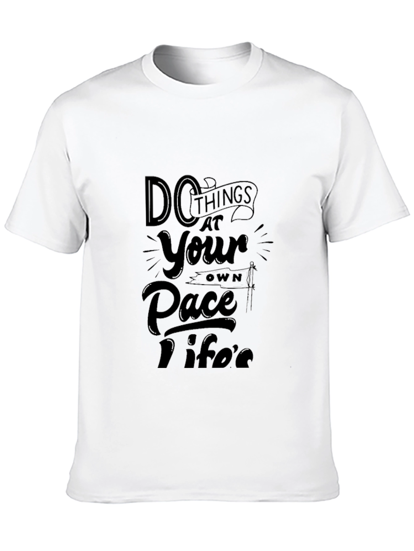 Camiseta Negra con Diseño Motivacional Inspiradora