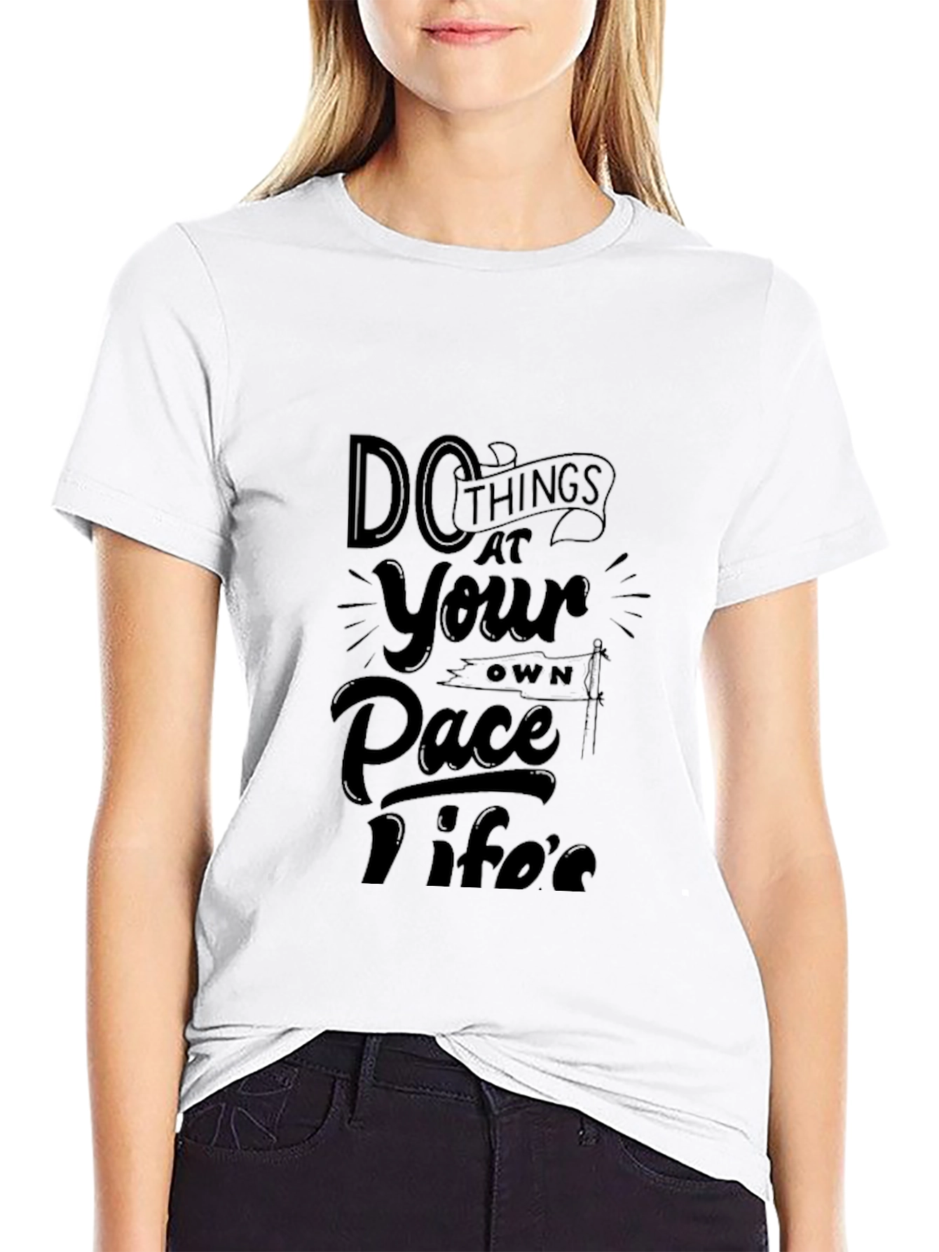 Camiseta Negra con Diseño Motivacional Inspiradora