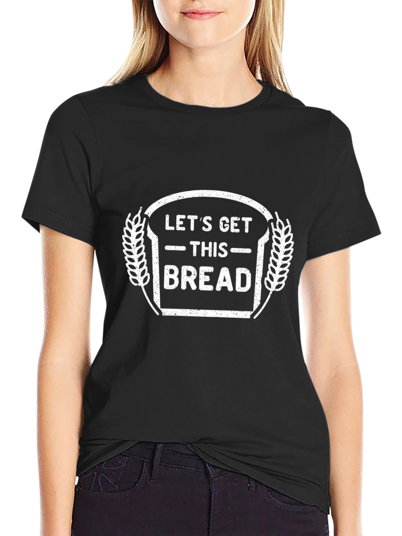 Camiseta Negra Lets Get This Bread