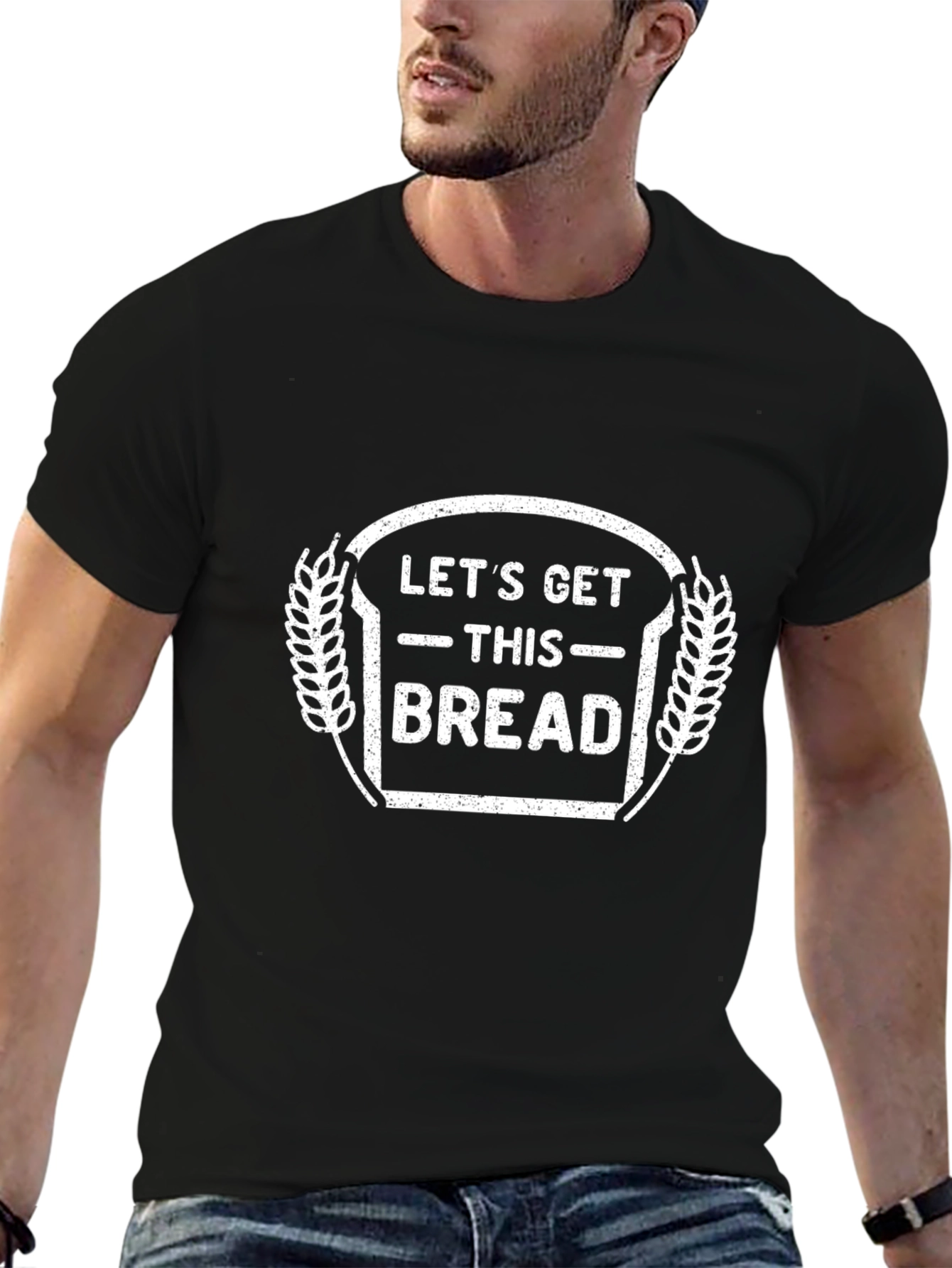 Camiseta Negra Lets Get This Bread