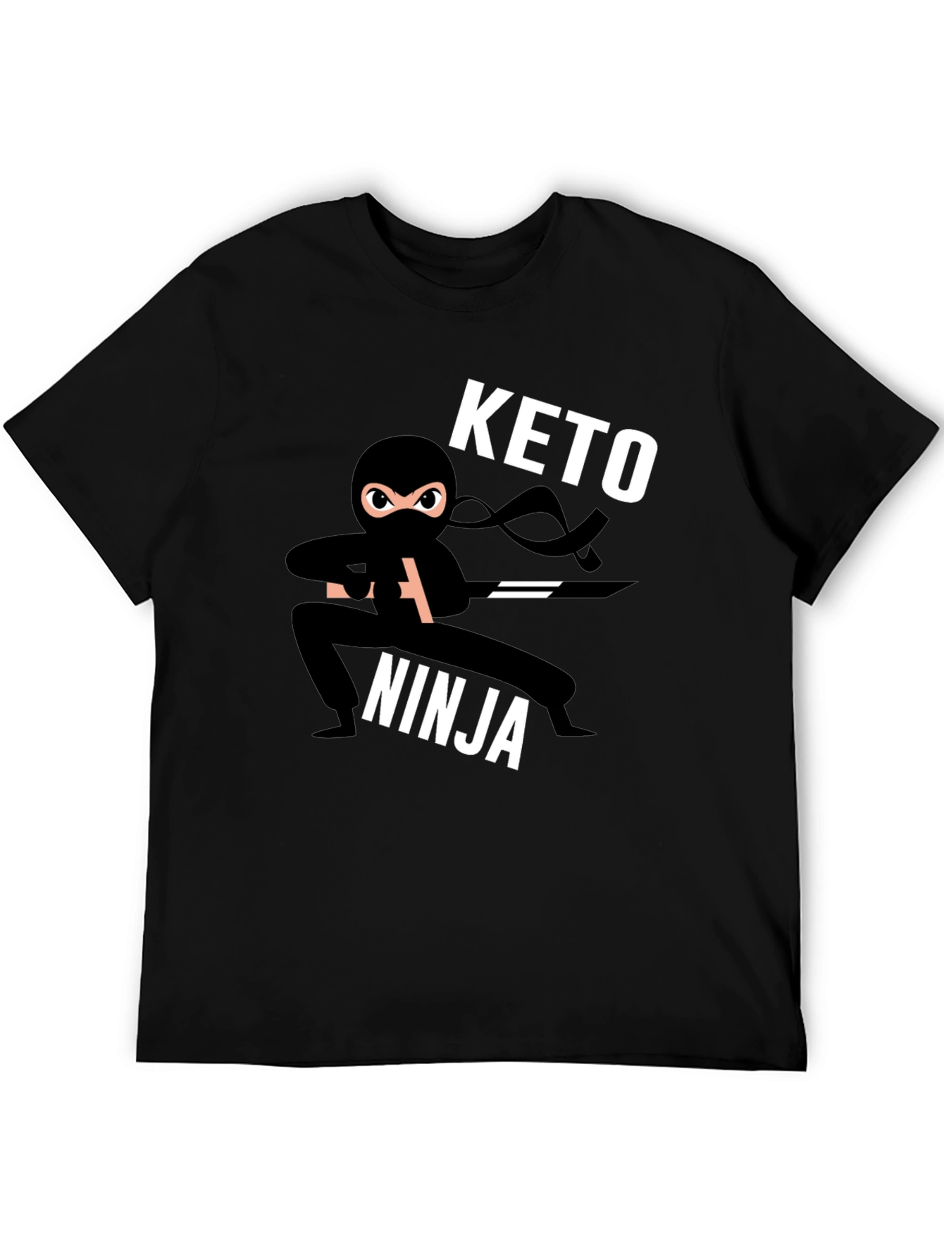 Camiseta Negra Keto Ninja para Hombre
