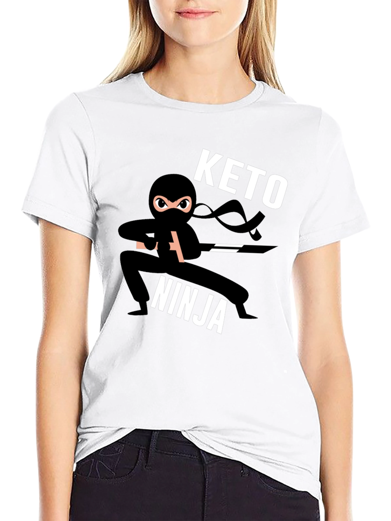 Camiseta Negra Keto Ninja para Hombre