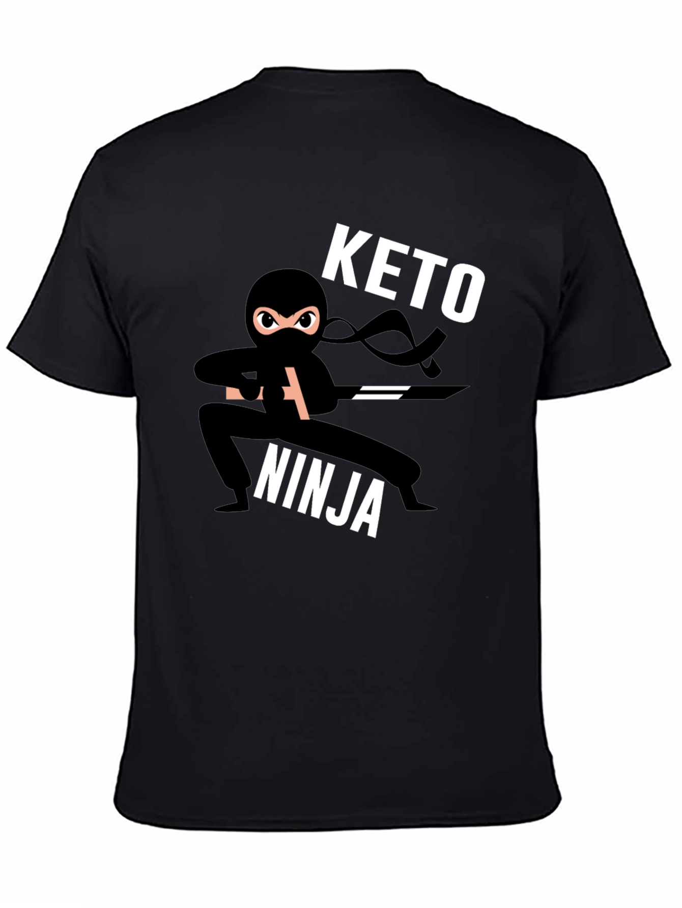 Camiseta Negra Keto Ninja para Hombre