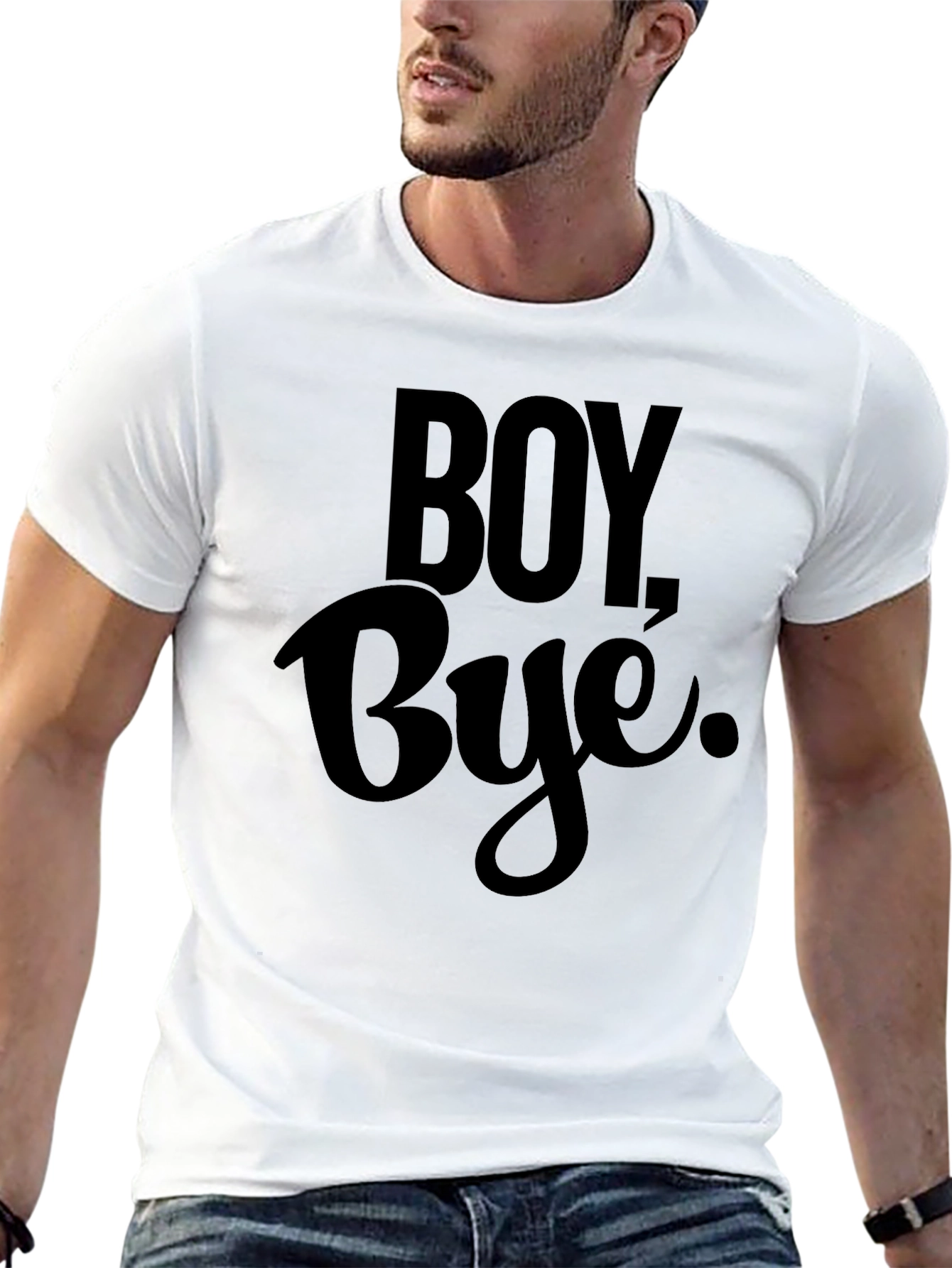 Camiseta Negra: Boy Bye. Estilo y Actitud