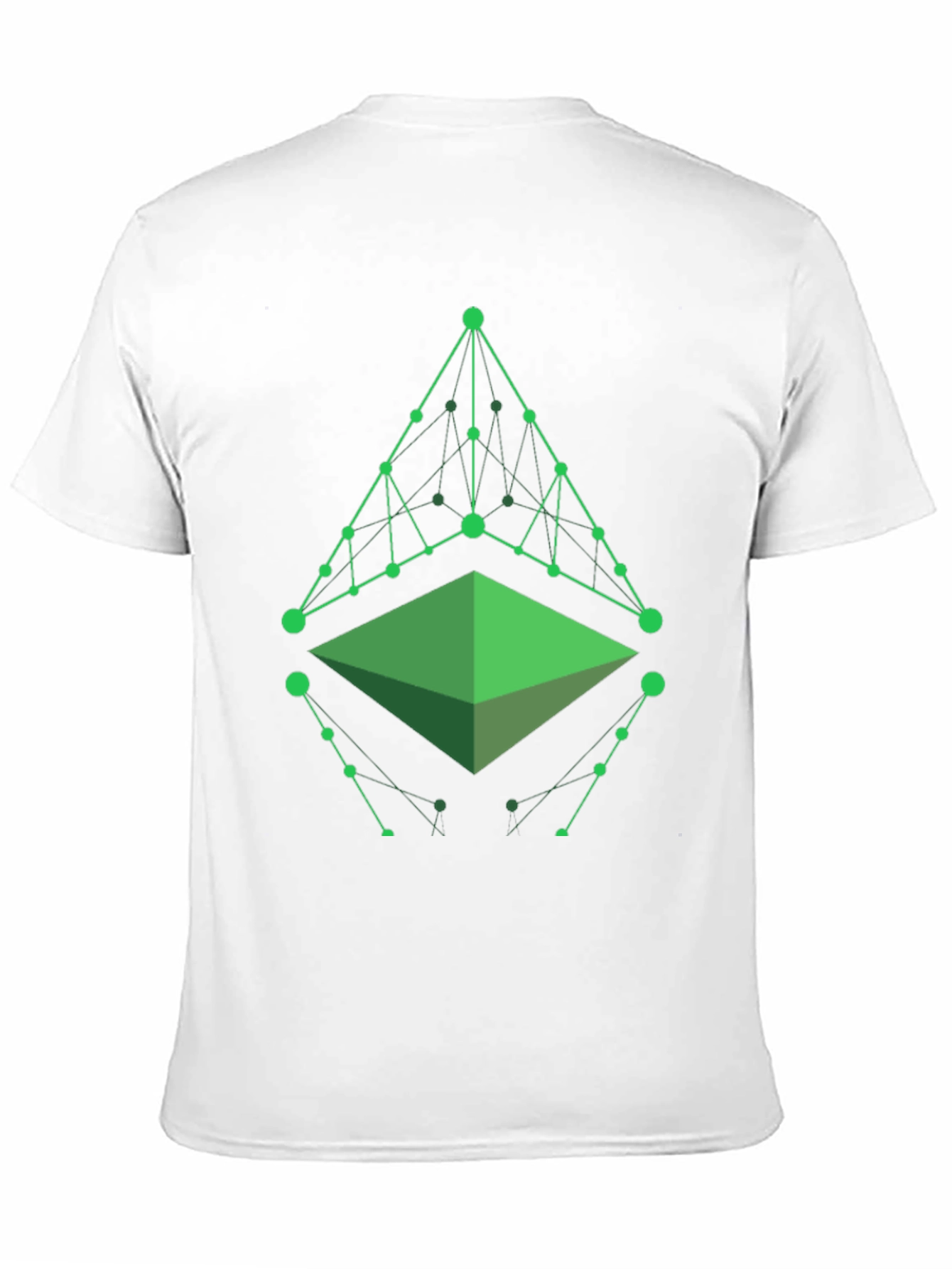 Camiseta Hombre Negra con Diseño Geométrico Verde