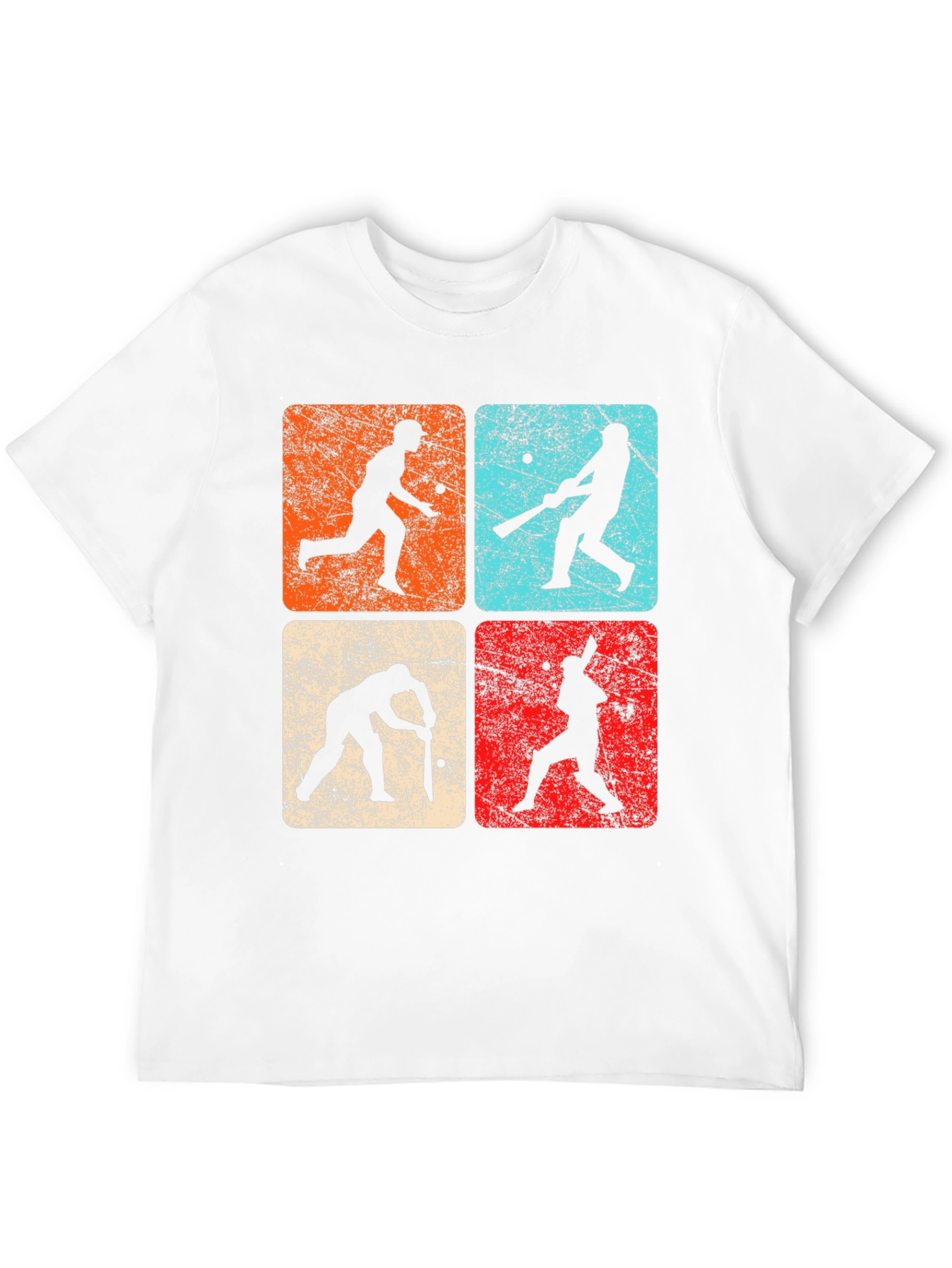 Camiseta Negra Retro Cricket para Hombre