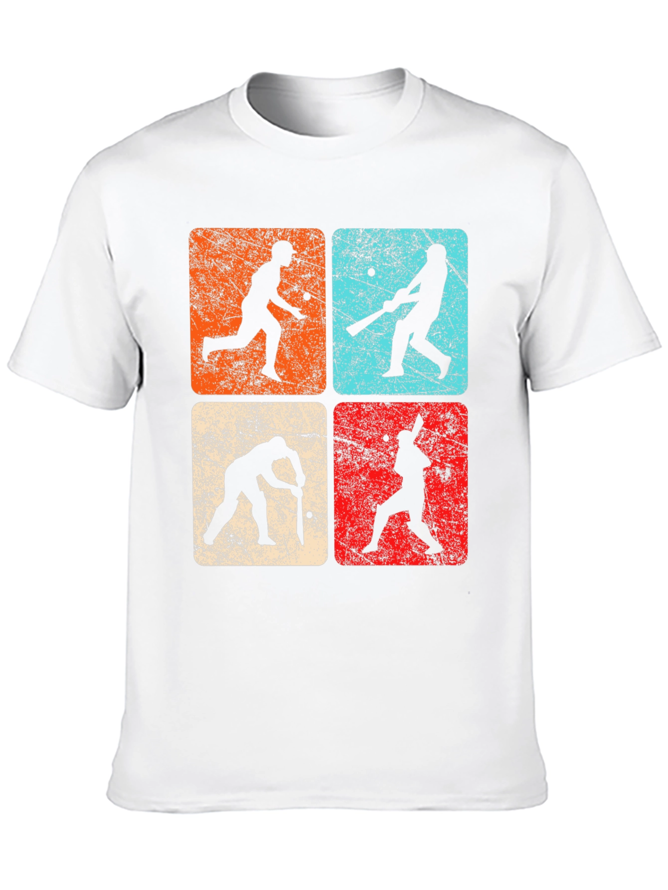 Camiseta Negra Retro Cricket para Hombre