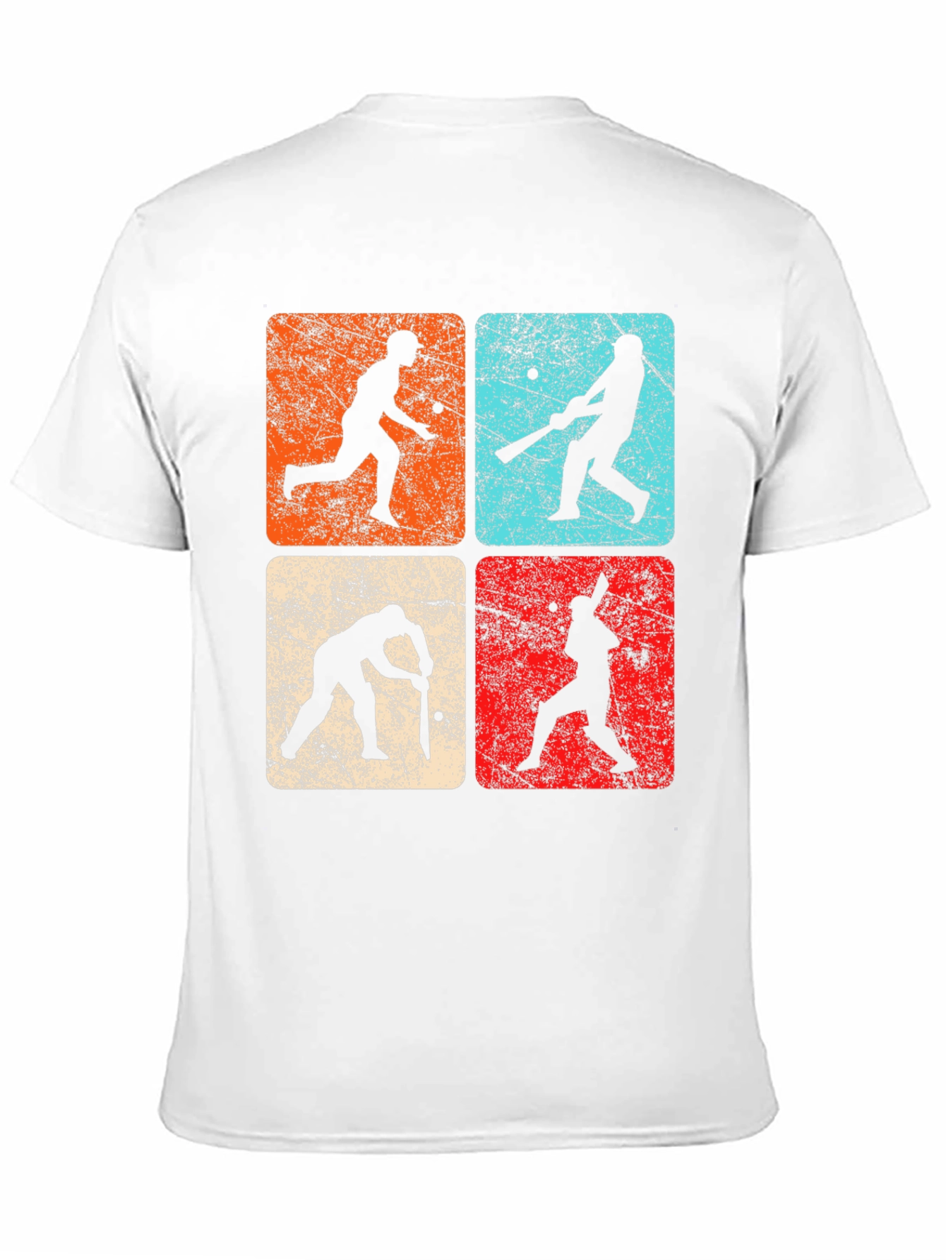 Camiseta Negra Retro Cricket para Hombre