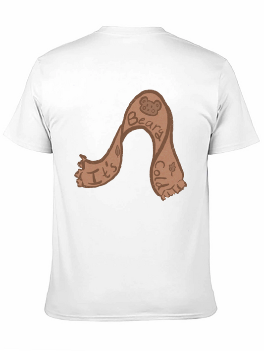 Camiseta Negra con Diseño Beary Cold Divertida