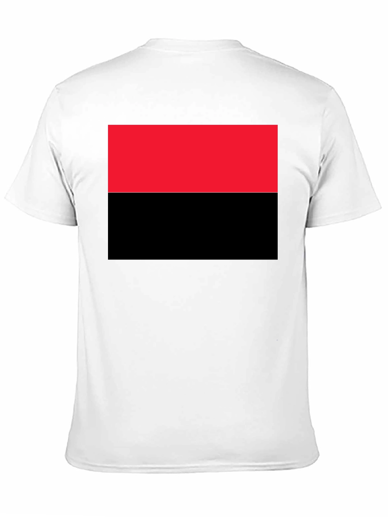 Camiseta Hombre Diseño Bandera Roja y Negra