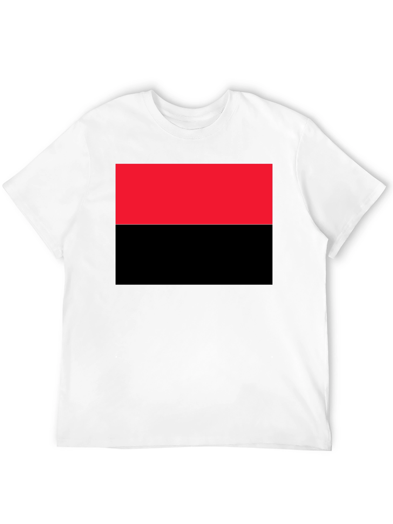 Camiseta Hombre Diseño Bandera Roja y Negra