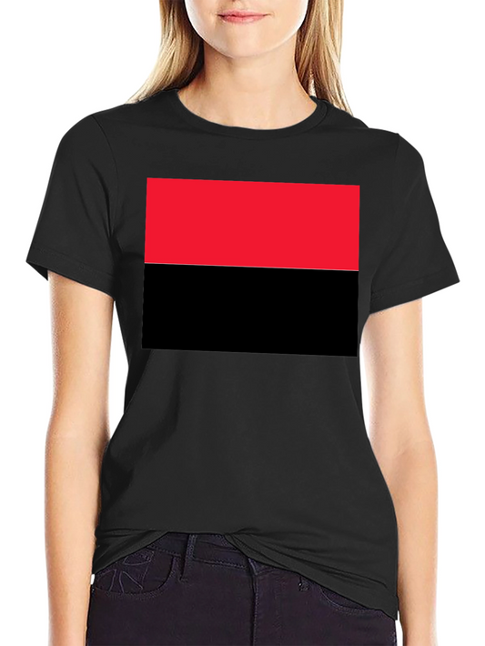 Camiseta Hombre Diseño Bandera Roja y Negra