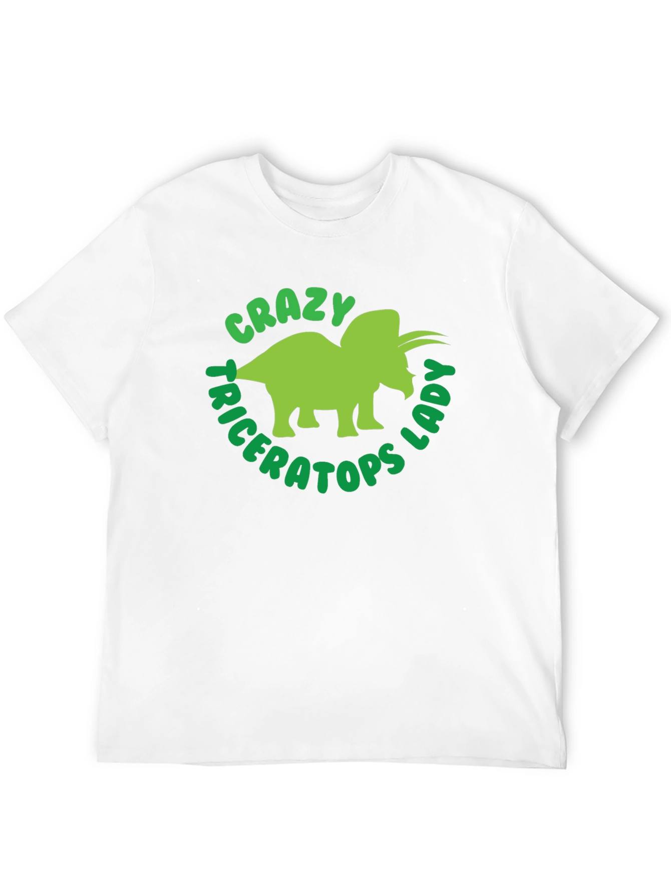 Camiseta Hombre Negra Diseño Triceratops Divertido
